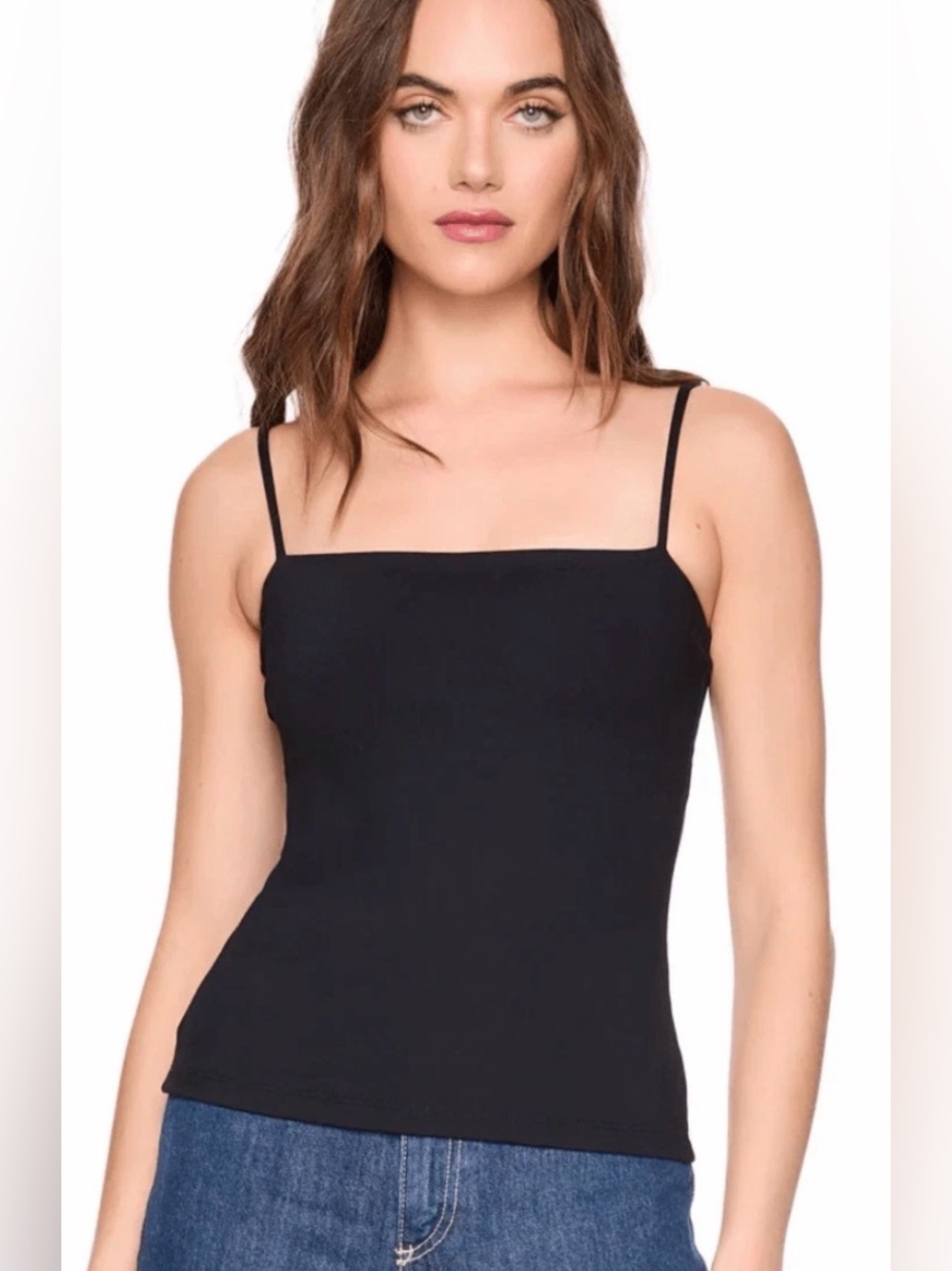 NWT Susana Monaco Essential String Top Supportive Tank in Midnight - Sz XS
